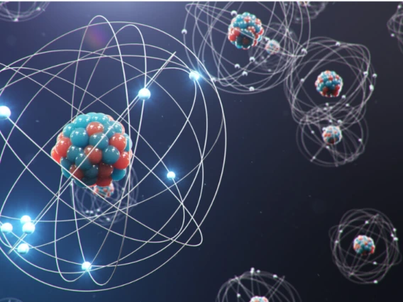 3D Illustration Atomic Structure