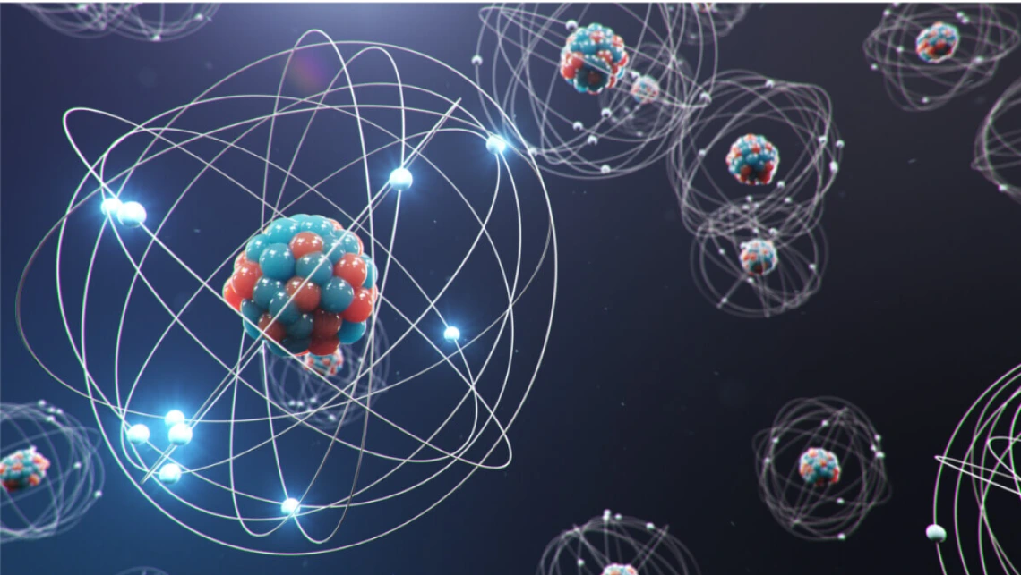 3D Illustration Atomic Structure