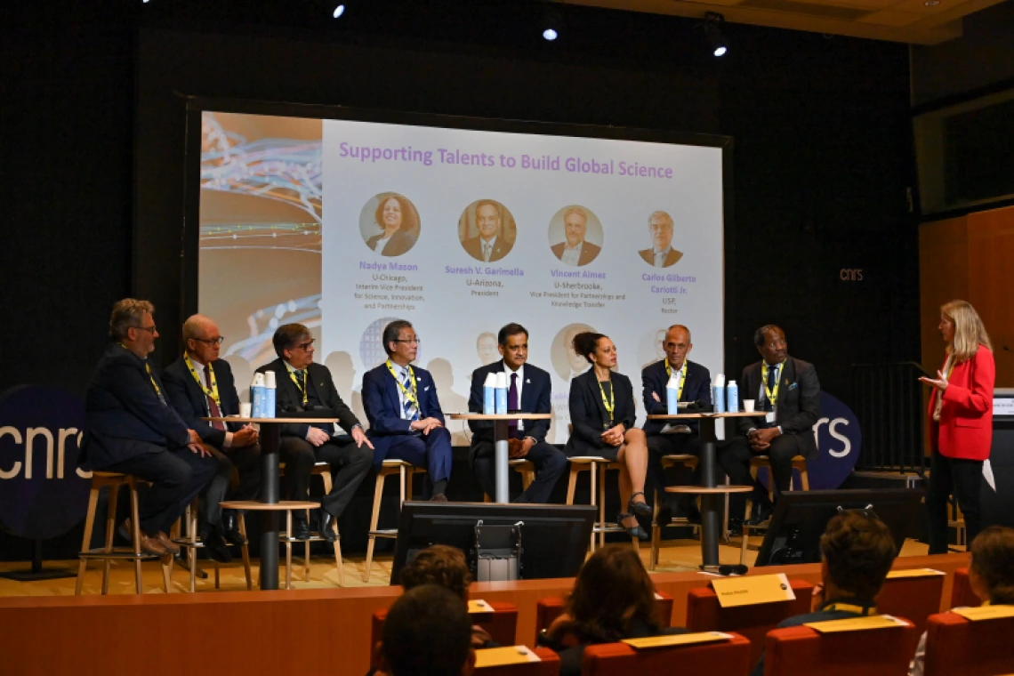 Presidents of the partner universities met at the CNRS headquarters.© Cyril Frésillon / CNRS Images