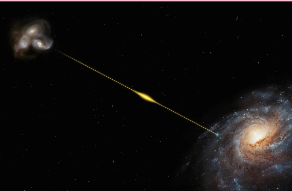 Mysterious blasts of radio waves from across the universe called fast radio bursts help astronomers catalog matter. ESO/M. Kornmesser, CC BY-SA