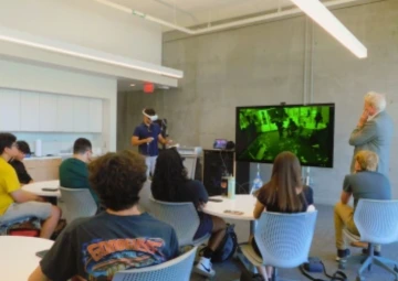 AI Core + Design Lab summer intern demonstrates AI extended reality capabilities 