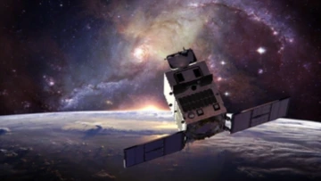 Artist's rendering of the Aspera spacecraft in low Earth orbit.