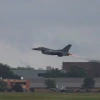 U.S. Air Force F-16 "Falcon" fighter jet takes off at Joint Base Andrews in Maryland, U.S., October 3, 2024.